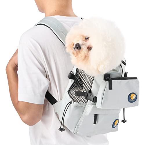 Veehoo Hundetragetasche mit Kordelzug Head Out Design, belüfteter Haustier-Rucksack für kleine mittelgroße Hunde, tägliche Welpentrage für Spaziergänge, Outdoor-Sicherheit/bequem/leicht, mittelgroß, von veehoo