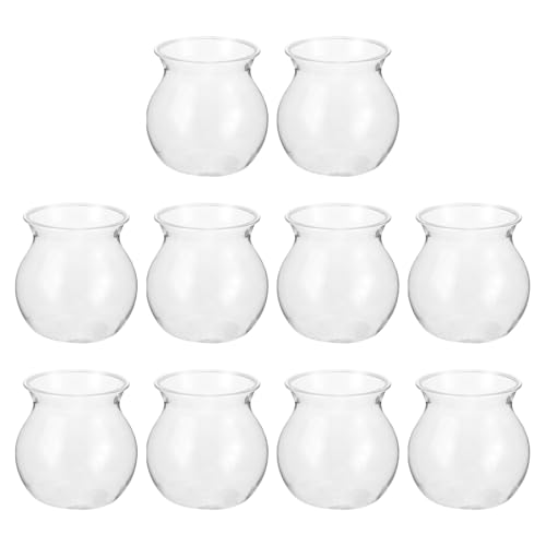 Veemoon 10Pcs Hyacinth Glühbirne Vase Dekorative Klare Plastikvase Für Blumenheimdekoration Wohnzimmer Hochzeitstisch von Veemoon