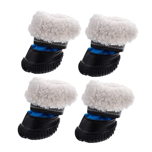 Veemoon 4er Set Hundestiefel - rutschfeste Winterturnschuhe Für Hunde Und Welpen - Ideal Für Chihuahua Und Pug Warmer Pfotenschutz Für Kalte Tage Schützende Und Bequeme Haustier Schuhe von Veemoon