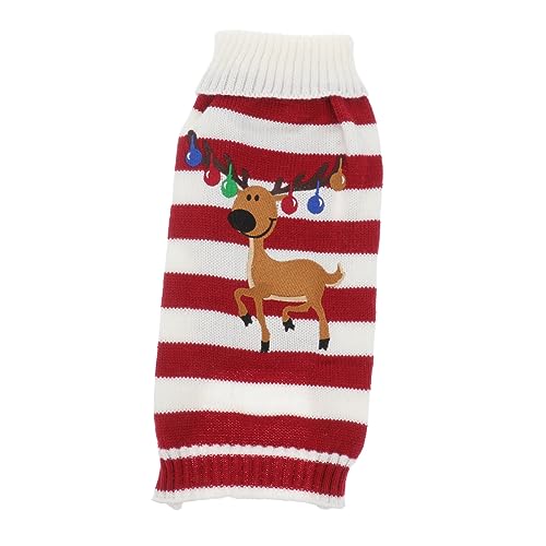 Veemoon Hundepullover Weihnachten Für Hunde - Weihnachtlicher Rentier-Design Kuscheliger Weihnachtspulli Für Hunde Größe Rot Ideal Für Festliche Anlässe Und Winterliche von Veemoon