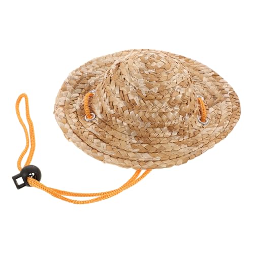 Veemoon Mini Strohhut Für Hunde Und Katzen - Einstellbare Sommer Kappe Im Hawaiian Style - 10 cm Ideal Für Kleine Hunde Und Katzen Perfektes Kostüm Accessoire Für Sonnige Tage von Veemoon