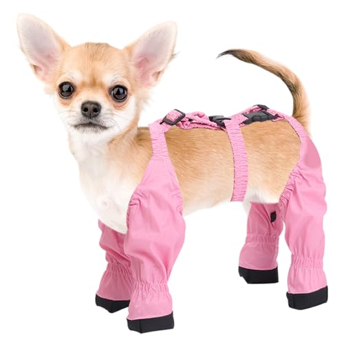 Hundespannstiefel für Hunde wasserdichte Hundefuge Leggings für Hunde Weiche und Bequeme Hundefuge Leggings Verstellbarer Hundebotenschutz mit Hilfsgurt für kleine, mittlere Hund L. L. von Veesper