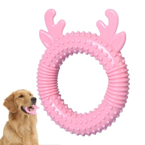 Robustes Hundespielzeug, Kauspielzeug für Hunde | Unzerstörbares Quietschspielzeug für Hunde,Beißring für Welpen, unzerstörbares, quietschendes Spielzeug, Beißringe in Lebensmittelqualität für Zuhause von Veeteah
