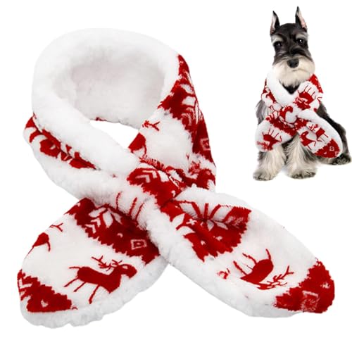 Veeteah Flanell-Hundehalsband, warme Hunde-Bandanas,Winterhalswärmer für Hunde | Katzen-Weihnachtskostüm, Hund, Haustier, Winter-Urlaubsschal für festliches Weihnachts-Ferien-Accessoire von Veeteah