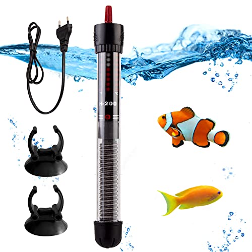 Vegena Aquarium Heizung, 120L 100W Einstellbarer Thermostat Aquarium Heizstab Aquarium Heizer mit 2 Saugnapf, Aquarienheizer für Fischtanks und Aquarium von Vegena