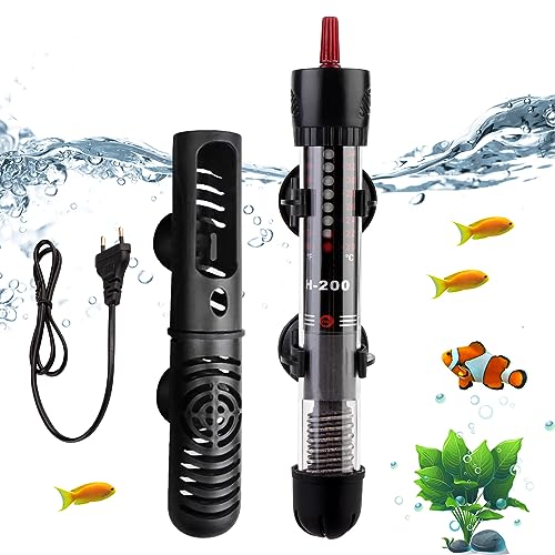 Vegena Aquarium Heizung 50w, Aquarium Heizstab, Aquarium Heizer, Einstellbar Aquariumheizer Einstellbare Temperatur Aquarienheizer Für Fischtanks Und Aquarium Mit 2 Abschnitten Schutzhülle von Vegena