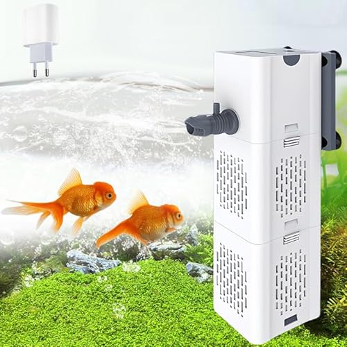 Vegena Aquarium Innenfilter, Einstellbarer 1000L/H 15w Aquarium Filter, Einstellbarer Aquarium Innenfilter, Einstellbarer Durchfluss Aquarium Filter Für 80cm Aquarium von Vegena