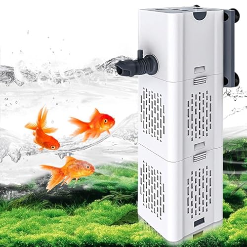 Vegena Aquarium Innenfilter, Einstellbarer 500l/H 6w Aquarium Filter, Einstellbarer Aquarium Innenfilter, Einstellbarer Durchfluss Aquarium Filter Für 30-150l Aquarium von Vegena