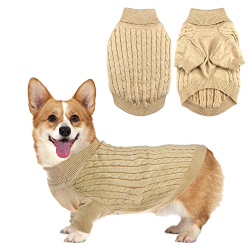 Vehomy Hund Rollkragenpullover Hund Pullover Pullover Sweater für kleine mittelgroße Hunde Haustier Strickwaren Kleidung Hund Strickpullover Outfit Welpe Hund Katze Warm Shirt Kleidung XL von Vehomy