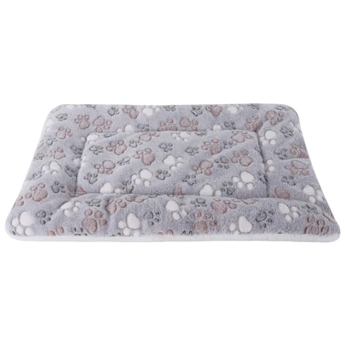 Vejaoo Gemütlich Flanell Fleece Haustiere Softe und Warme Haustiere Bed Für Hunde/Katzen XZ006 (Grey Paw, 49 * 32 cm) von Vejaoo