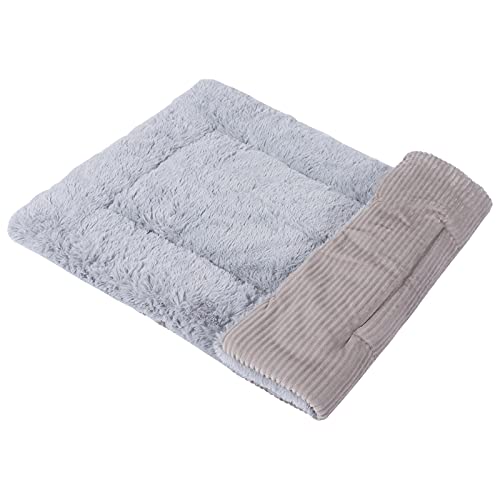 Vejaoo Hundebett Hundematte Weiche und warme Matte Hundekissen für Hunde und Katzen Sofa für Heimtiere XZ014 (Wicker Gray, XL (100X70CM)) von Vejaoo