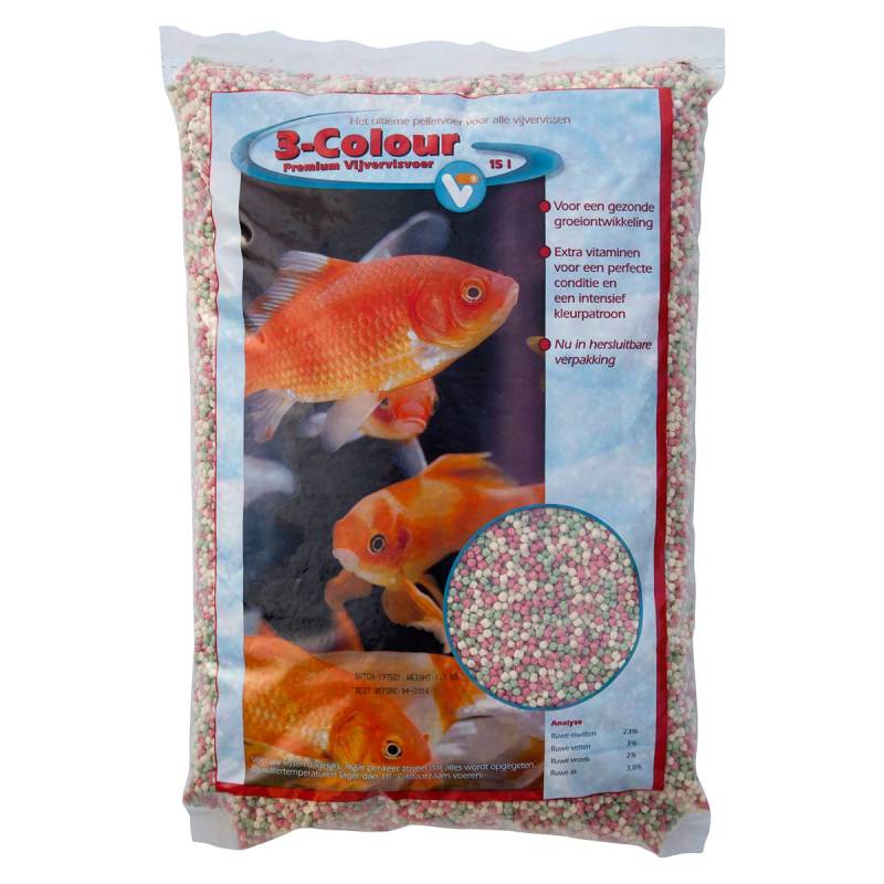 Velda 3-Colour Pellets Premium Fischfutter 15 l von Velda