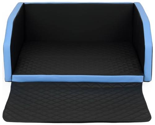 Velinda Autohundebett Reisebett Hundebett Kofferraum Modulbett Transportsystem 100x90cm (Farbe: schwarz, blau) von Velinda