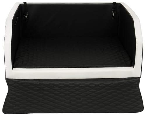 Autohundebett Reisebett Hundebett für Kofferraum Transportsystem 100x90cm (Farbe: schwarz - weiß) von Velinda