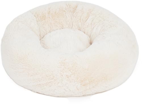 Velinda Hundebett-Donut Hundedonut Katzenbett Hundekissen Katzenkissen Hundenest 60cm (Farbe: cremefarben) von Velinda