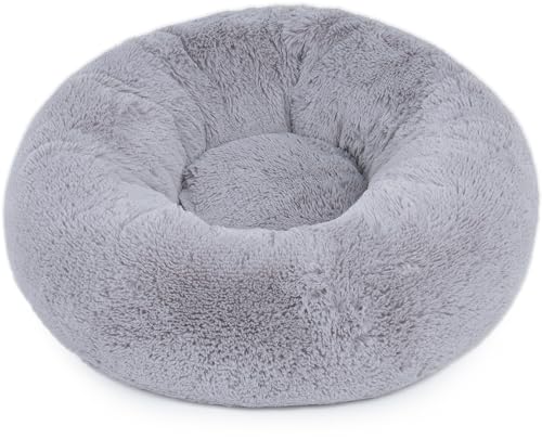 Velinda Hundebett-Donut Hundedonut Katzenbett Hundekissen Katzenkissen Hundenest 60cm (Farbe: grau) von Velinda