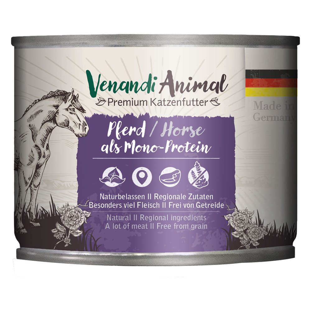 Sparpaket Venandi Animal Monoprotein 24 x 200 g - Pferd von Venandi Animal