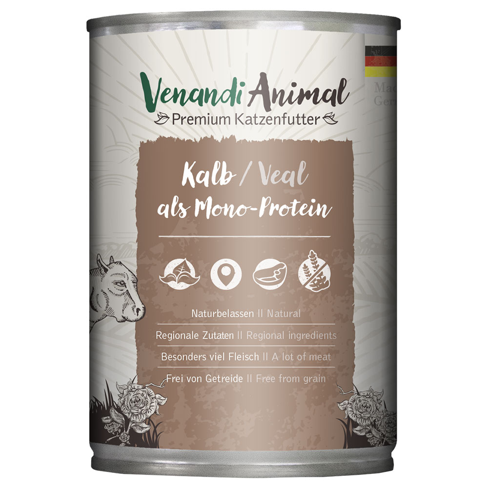 Sparpaket Venandi Animal Monoprotein 24 x 400 g - Kalb von Venandi Animal