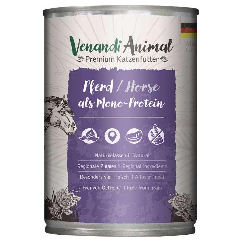 Sparpaket Venandi Animal Monoprotein 24 x 400 g - Pferd von Venandi Animal