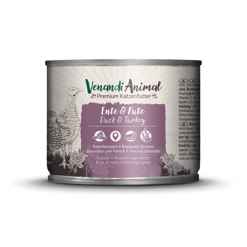 Venandi Animal – Ente & Pute 6x200g von Venandi Animal