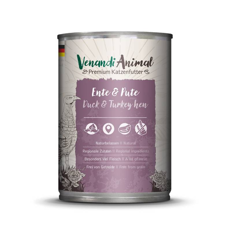 Venandi Animal – Ente & Pute 6x400g von Venandi Animal