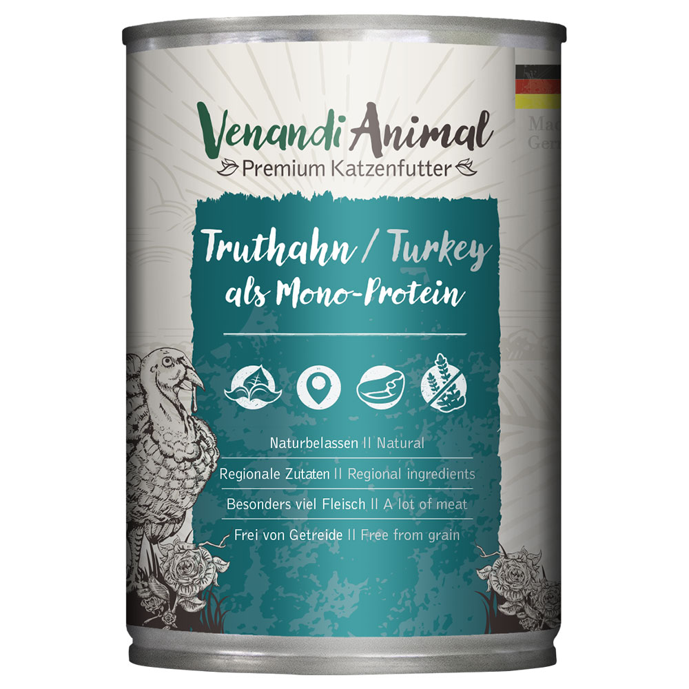 Venandi Animal Monoprotein 6 x 400 g - Truthahn von Venandi Animal