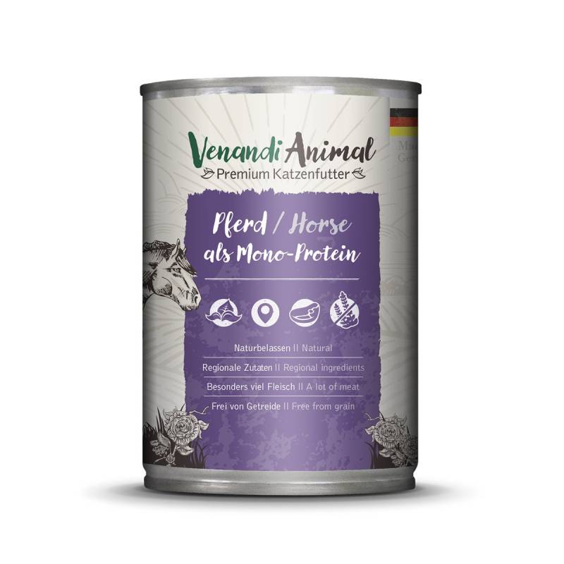 Venandi Animal - Pferd als Monoprotein 12x400g von Venandi Animal