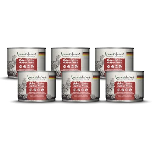 Venandi Animal – Premium Katzenfutter – Huhn als Monoprotein, Nassfutter, getreidefrei und naturbelassen, 6er Pack (6 x 200g) von VenandiAnimal