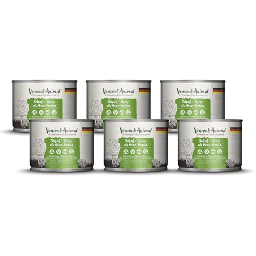 Venandi Animal – Premium Katzenfutter – Schaf als Monoprotein Nassfutter, getreidefrei und naturbelassen, 6er Pack (6 x 200g) von VenandiAnimal