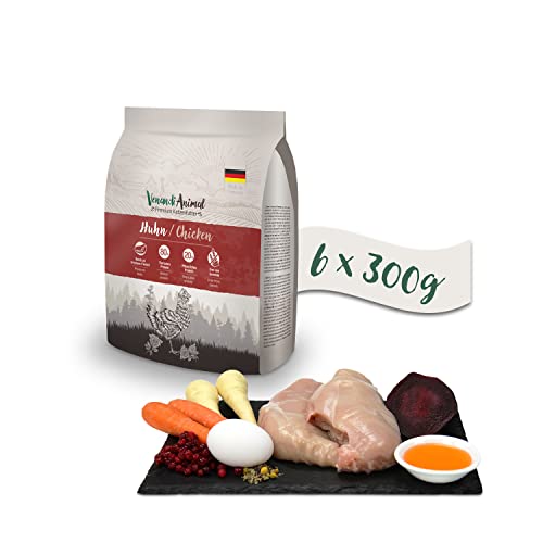 Venandi Animal Premium Trockenfutter für Katzen, Huhn 6 x 0.3 kg, getreidefrei mit viel frischem Fleisch, 1.8 kg von VenandiAnimal