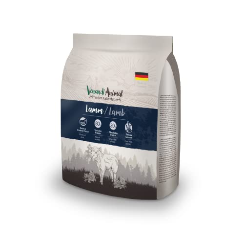 Venandi Animal – Premium Katzenfutter – Lamm, mit viel frischem Fleisch, Trockenfutter, getreidefrei 1er Pack (1 x 300g) von VenandiAnimal