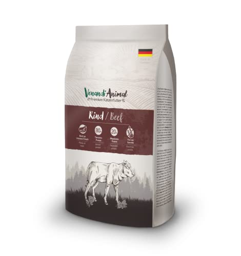 Venandi Animal – Premium Katzenfutter – Rind, mit viel frischem Fleisch, Trockenfutter, getreidefrei 1er Pack (1 x 1,5kg) von VenandiAnimal