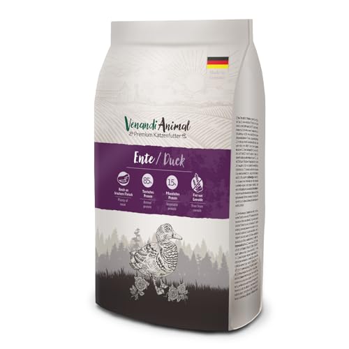 Venandi Animal - Premium Trockenfutter für Katzen - Ente, 1er Pack (1 x 6,5kg), getreidefrei mit viel frischem Fleisch von VenandiAnimal