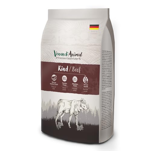 Venandi Animal - Premium Trockenfutter für Katzen - Rind, 1er Pack (1 x 6,5kg), getreidefrei mit viel frischem Fleisch von Venandi Animal