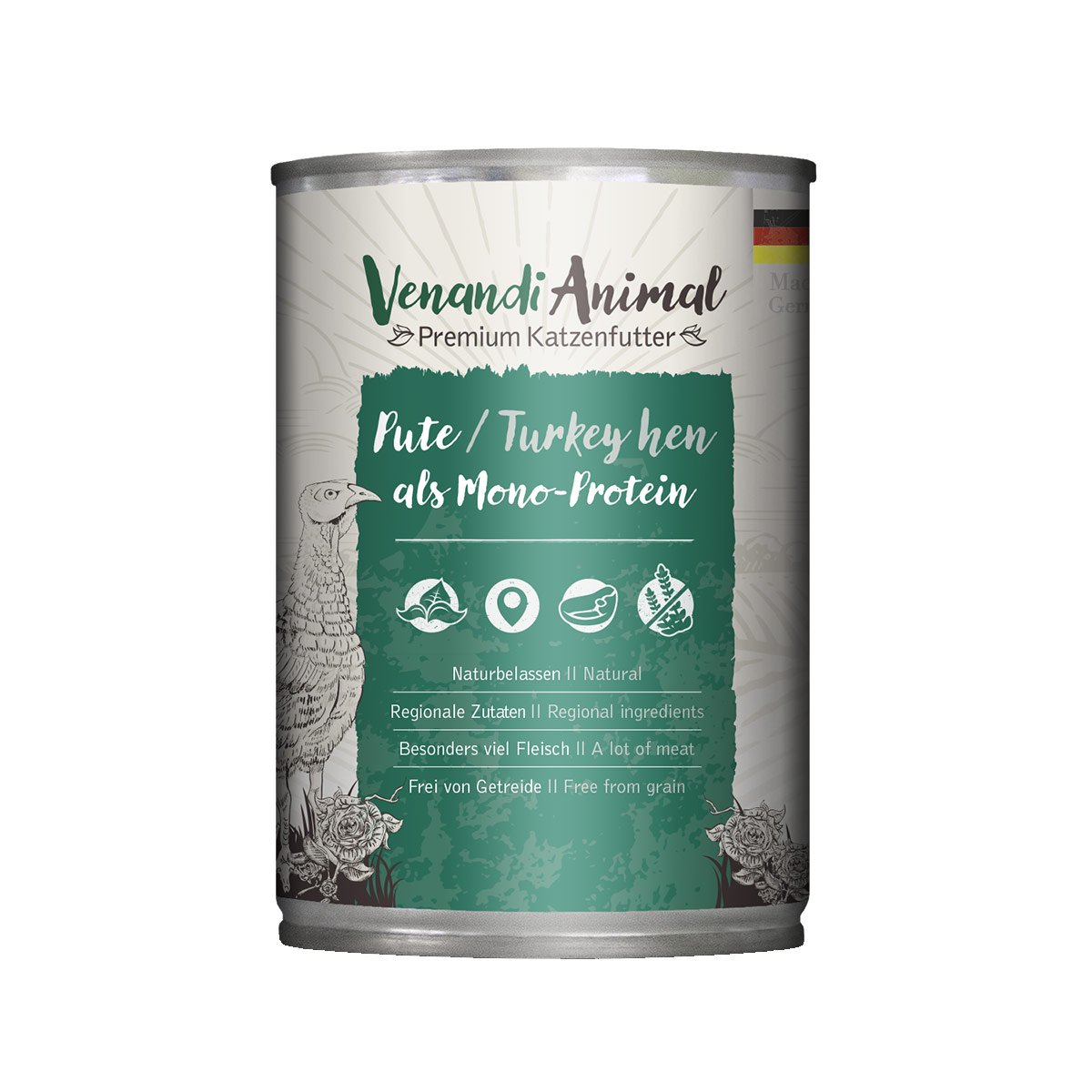 Venandi Animal Pute als Monoprotein 24x400g von Venandi Animal