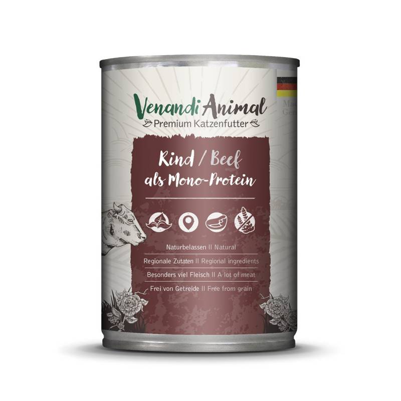 Venandi Animal - Rind als Monoprotein 12x400g von Venandi Animal