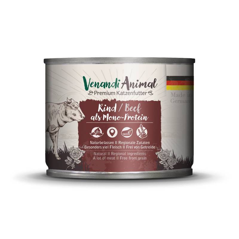 Venandi Animal - Rind als Monoprotein 6x200g von Venandi Animal