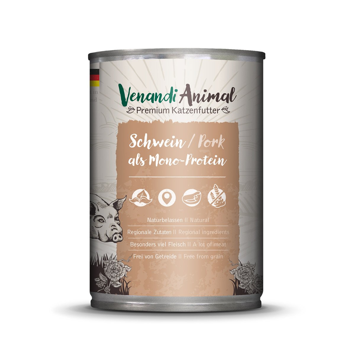 Venandi Animal – Schwein als Monoprotein 24x400g von Venandi Animal