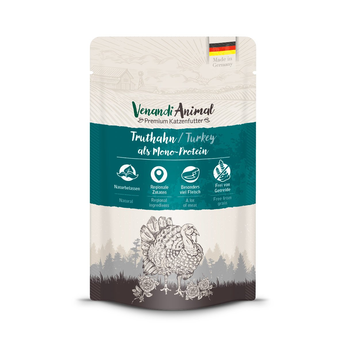 Venandi Animal - Truthahn als Monoprotein 12x125g von Venandi Animal