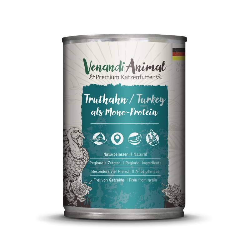 Venandi Animal - Truthahn als Monoprotein 12x400g von Venandi Animal