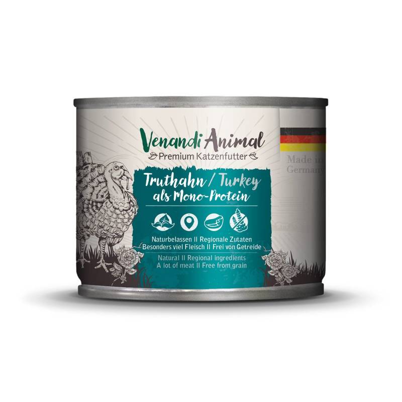 Venandi Animal - Truthahn als Monoprotein 6x200g von Venandi Animal