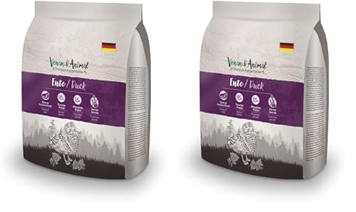 Venandi Animal – Premium Katzenfutter – Ente, mit viel frischem Geflügel, Trockenfutter, getreidefrei 2er Pack (1 x 300g) von VenandiAnimal