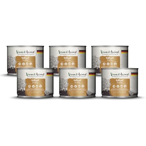 Venandi - Premium Nassfutter für Katzen - Geflügel, 6 x 200g (6er Pack), getreidefrei mit extra viel Fleisch von VenandiAnimal