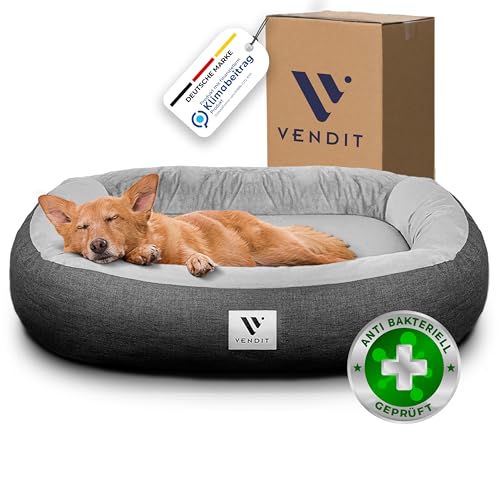 Vendit Orthopädisches Hundebett L für mittelgroße Hunde – Memory Foam Matratze, antibakteriell & geruchsneutral, wasserfest & Kratzfest, mit abnehmbarem Bezug, rutschfest & langlebig von Vendit