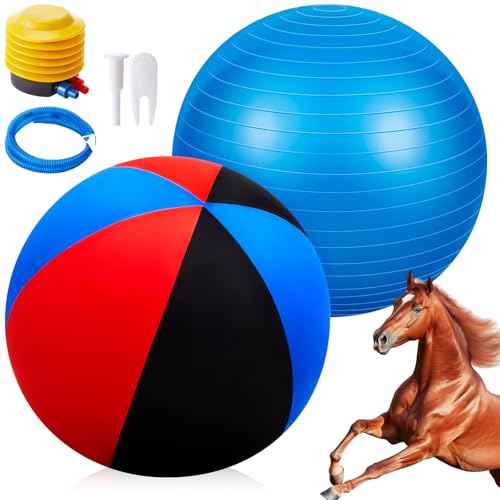 VercanMonth Riesiger Herding Ball mit Kugelabdeckung, 122,9 cm, Anti-Burst-Ball, bitte sehen Sie sich Videorekorder an, wie man es aufpumpt, Pferde-Spielzeug für Pferde, Stall, Unterhaltung, Spielen, von VercanMonth