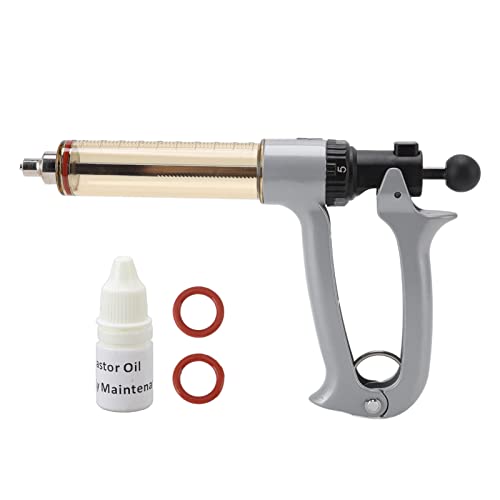 Geflügelspritze Halbautomatische Metallspritze Professionelle halbautomatische kontinuierliche Injektor für Huhn Ente Gans Schwein 50ML von Verdant Touch