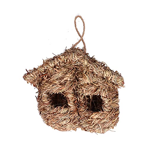 Vogel Home Decor Vogel Hütte Manuelle Trockene Natürliche Stroh Vogelhaus Garten Dekoration für Finken Kleine Vögel von Verdant Touch