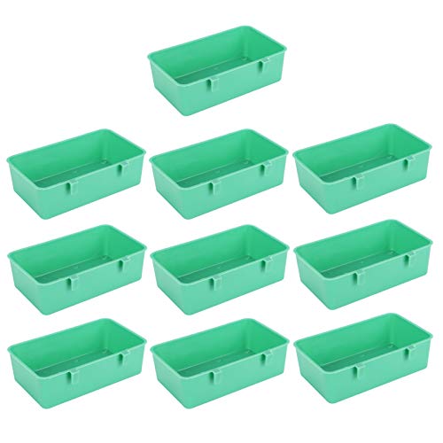 Vogelbadewanne 10Pcs Vogelfutter Wasser Feeder Kunststoff Futternapf Trog Vogel Badewanne Zubehör von Verdant Touch