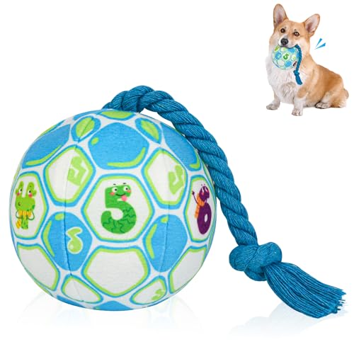 VerdeVilla Hundespielzeug für kleine Hunde, interaktives Hundespielzeug, quietschender Hundespielzeug, Seil, Plüschspielzeug, weich gefüllt, Kauspielzeug, Welpenspielzeug, um sie zu beschäftigen, für von VerdeVilla