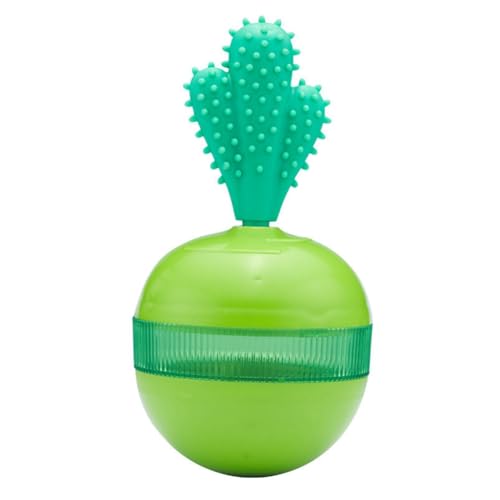 Vereen Tumbler Leak Food Ball Leak Food Cactus Toy Leak Food Dispenser Puzzle Grinding Toy Pet Attract Dog Toys Green von Vereen